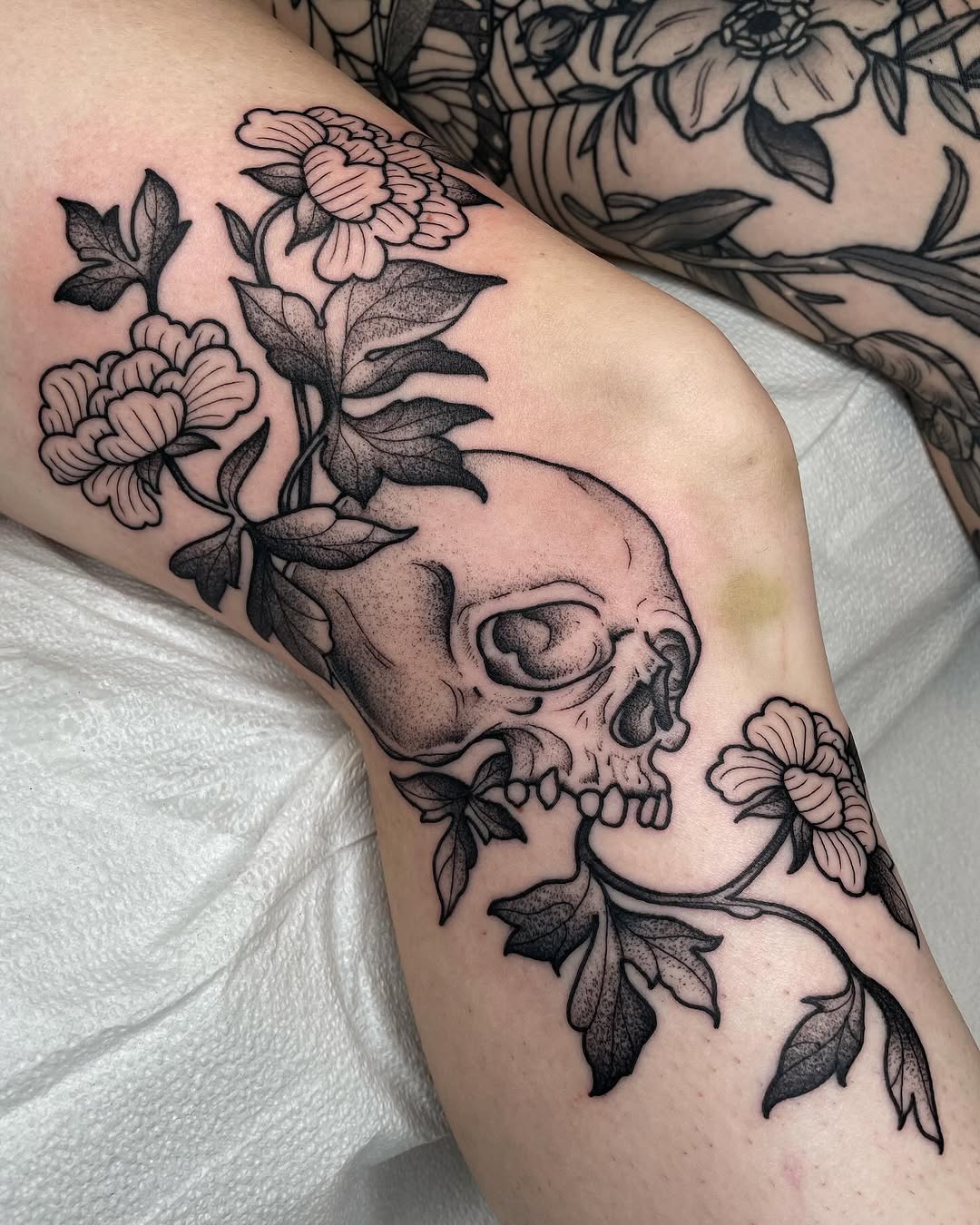 Tattoo by @emilyluxtattoos — black_and_grey, realism