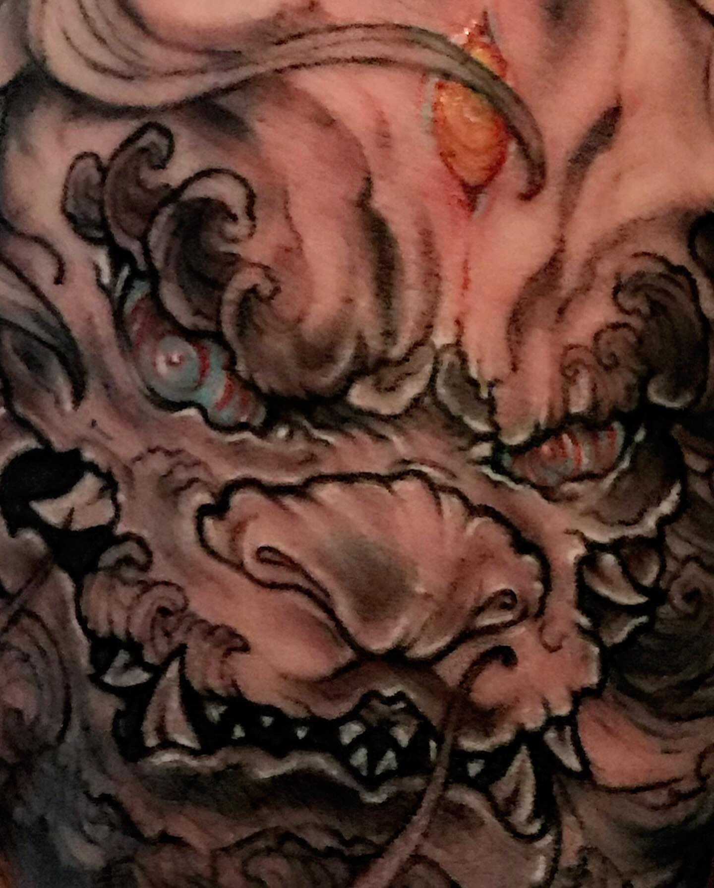 Dragon American traditional tattoo on the torso by G̵̨̗̗̈̅̓́͡ĕ̸̡̜̫̾̌̎̈͠ë̷̢̳̤̰̗͈̃͌͒̚͞
