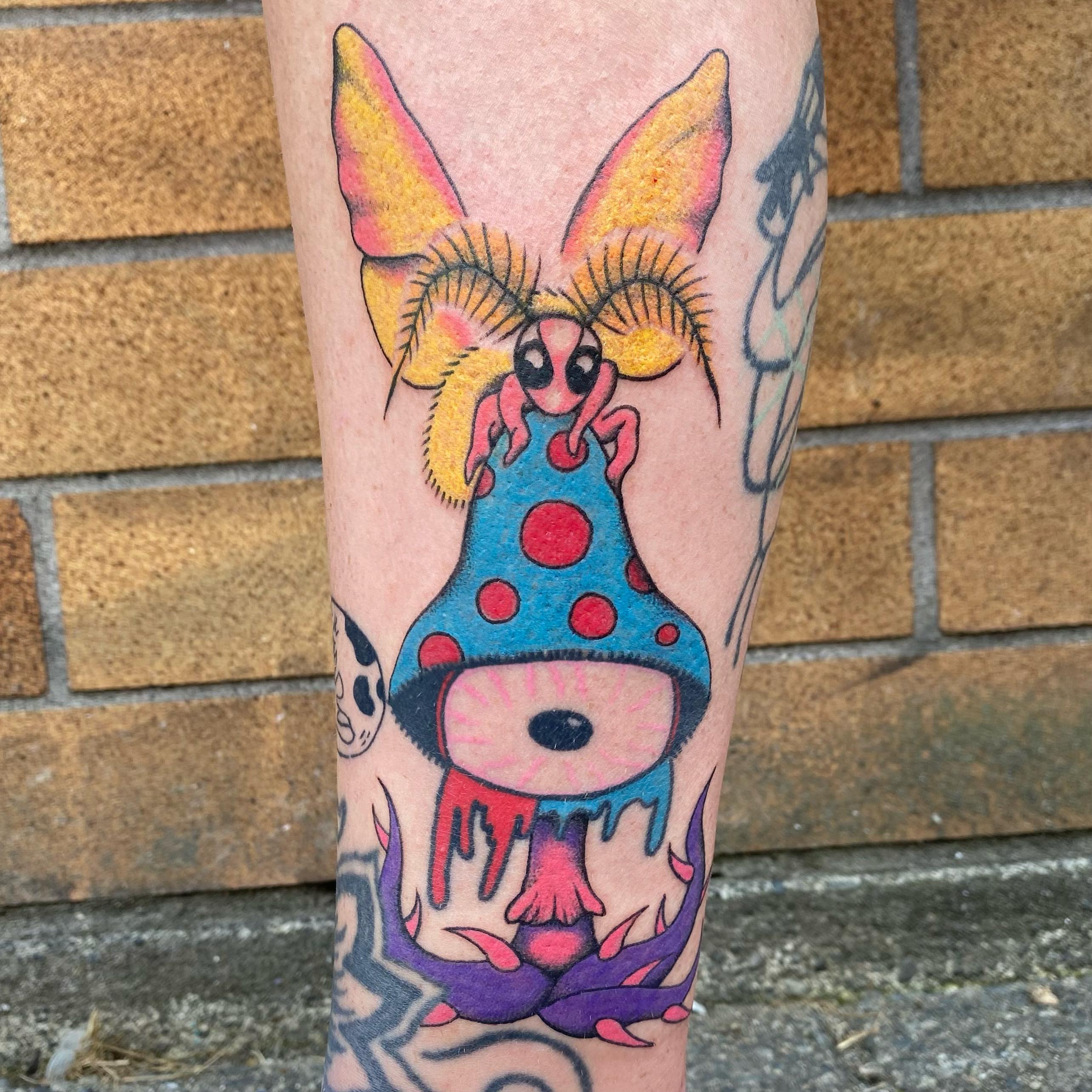 Tattoo by @armpitfreak — american_traditional, dotwork
