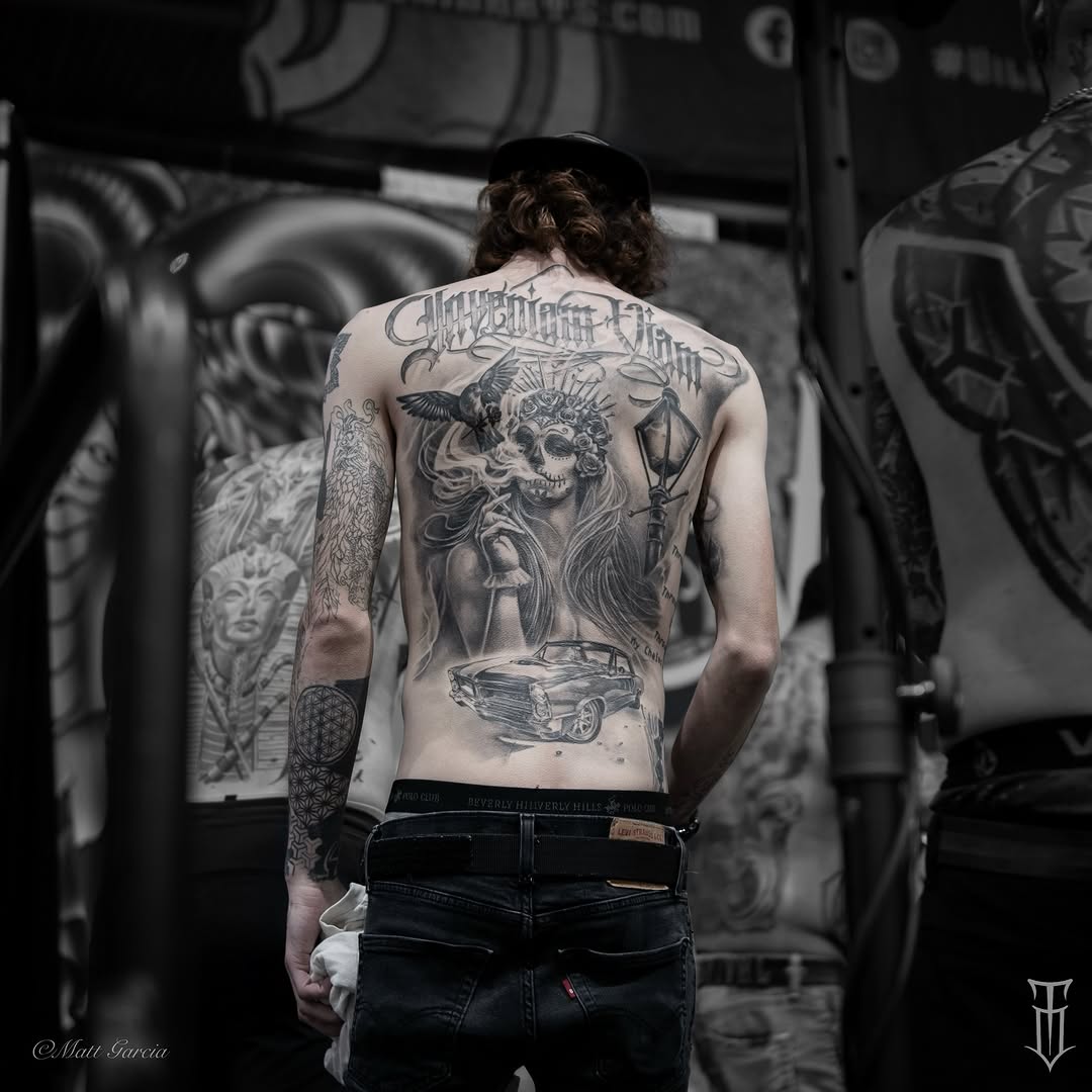 Tattoo by @shadesofpain1992 — black_and_grey, realism