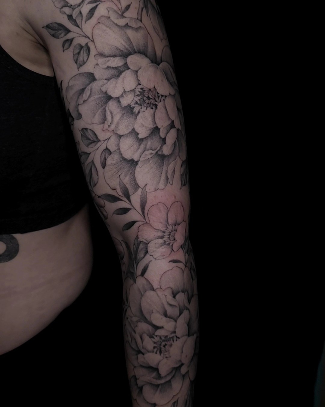 Tattoo by @jordanallredart — dotwork, black_and_grey
