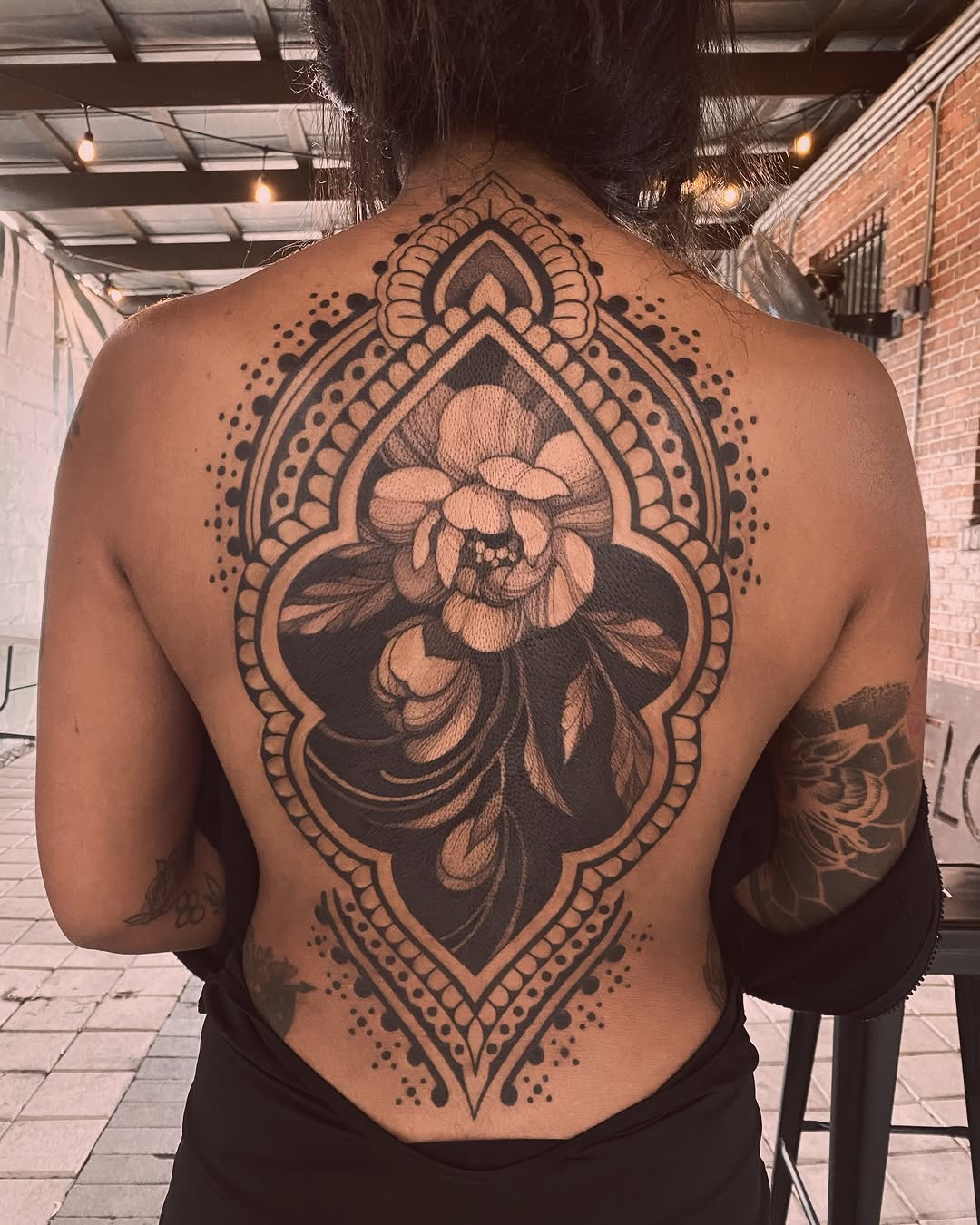 Tattoo by @n.dickinson — blackwork, ornamental