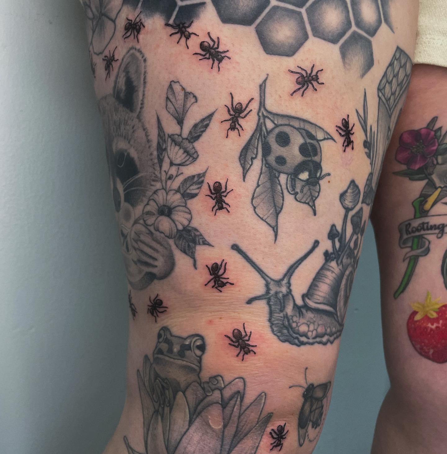 Tattoo by @allieruck_tattoos — black_and_grey