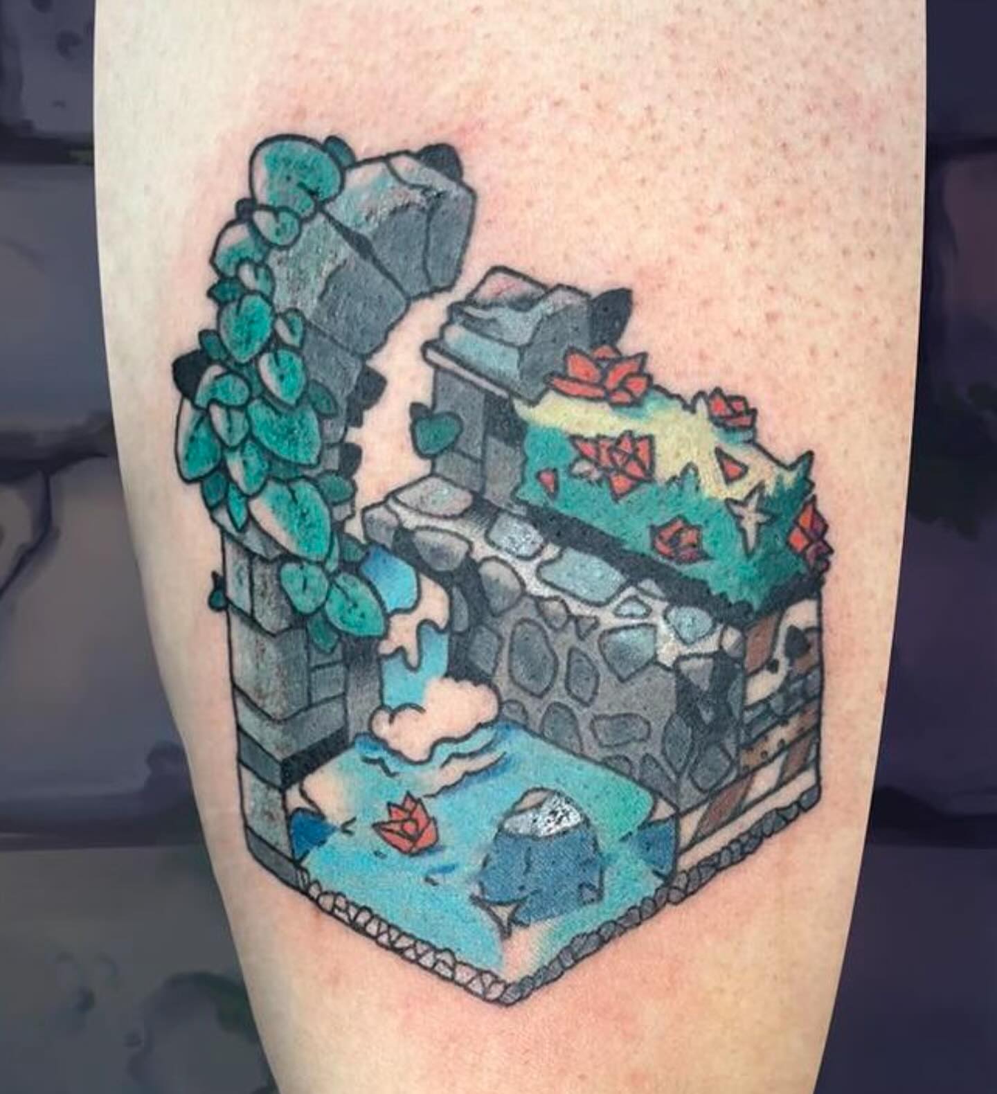 Tattoo by @dungeonfern โ dotwork