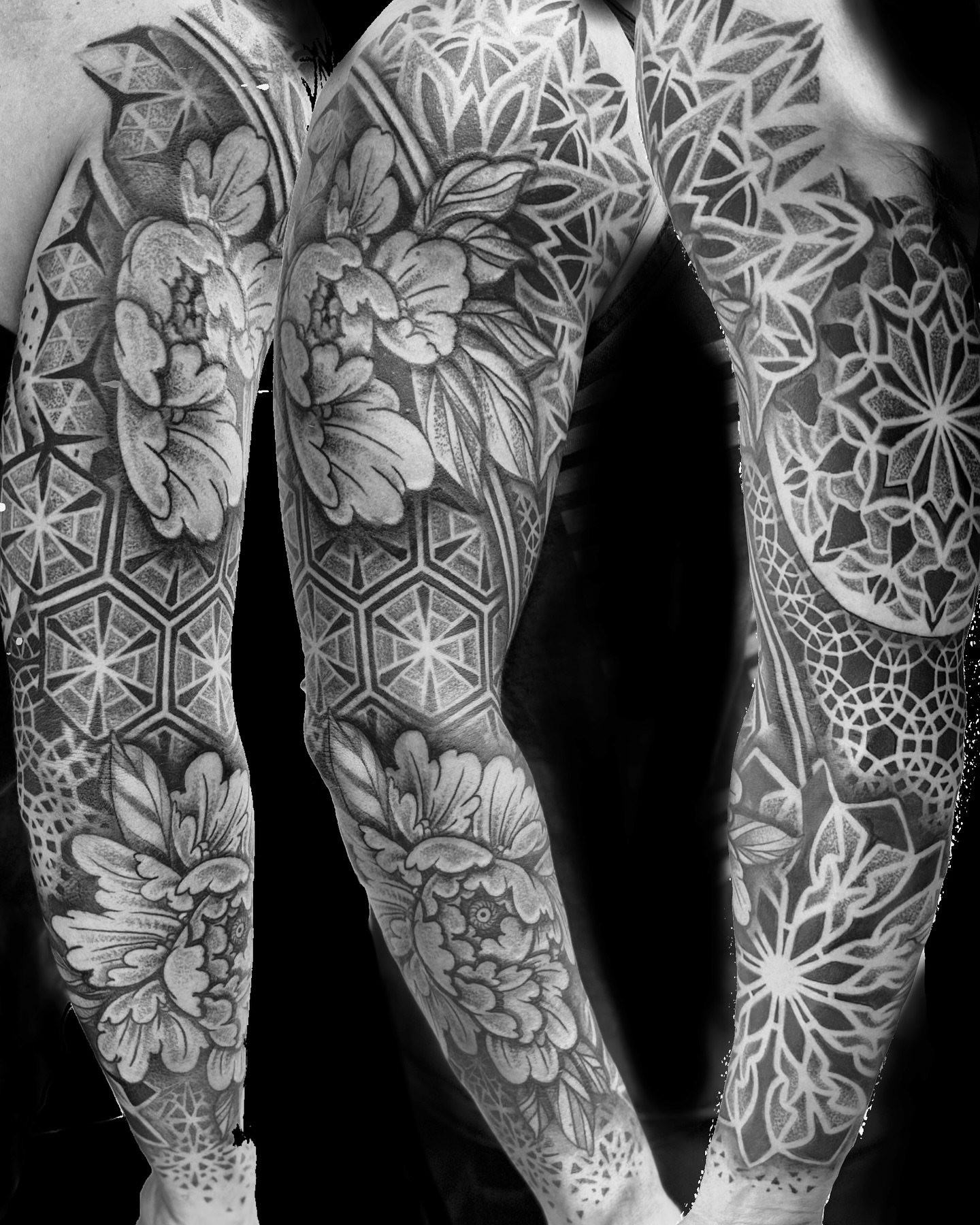 Tattoo by @mastercrae — black_and_grey, geometric