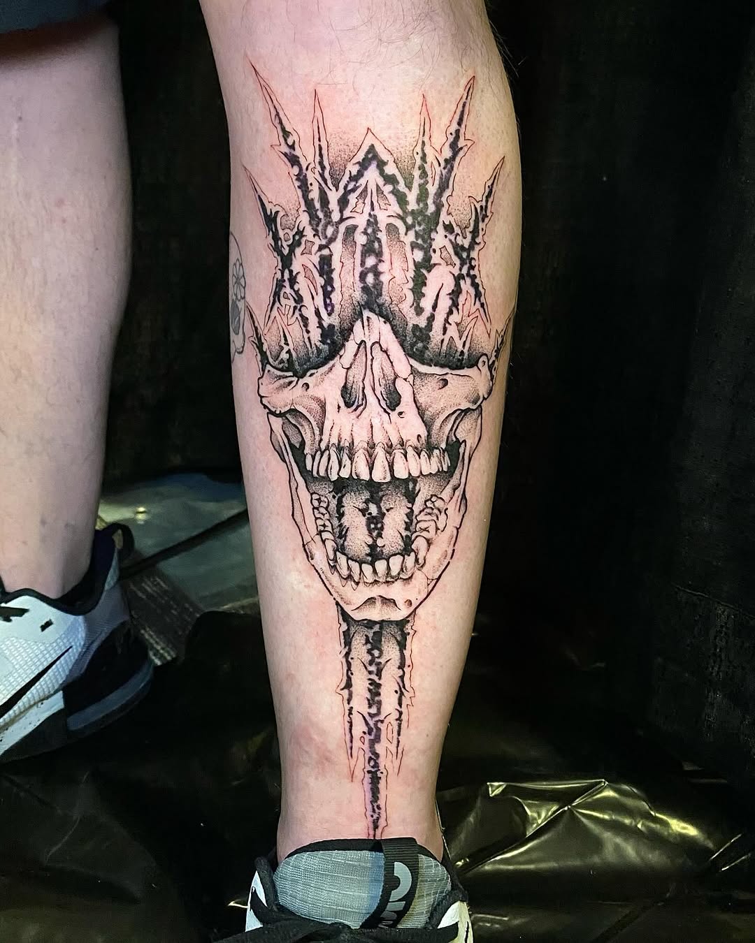 Tattoo by @tattoosbycameronj — black_and_grey, dark_realism