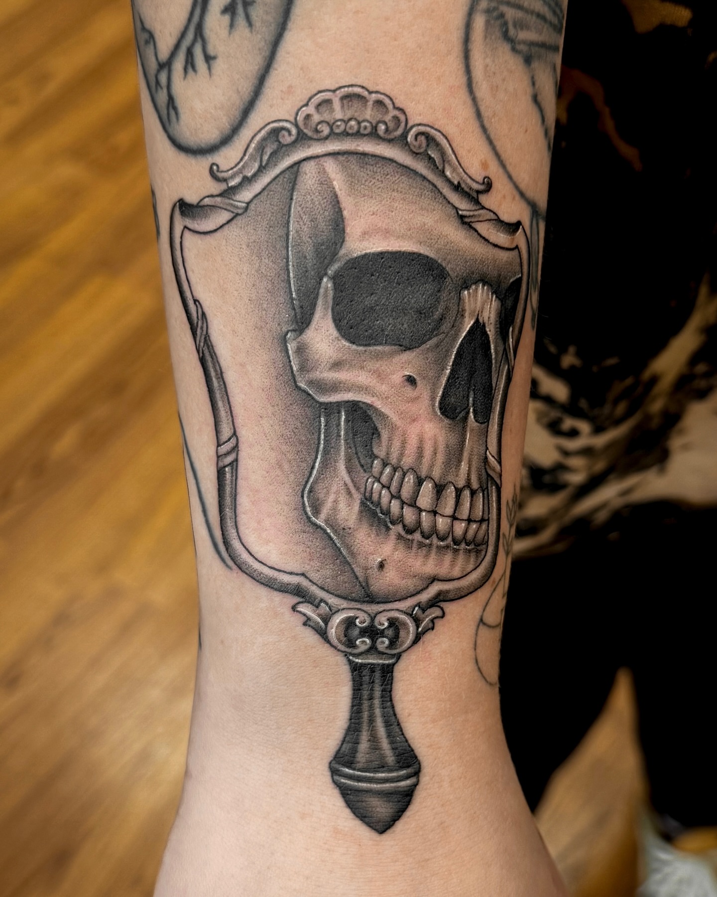 Tattoo by @brandonkirkeby — realism, black_and_grey