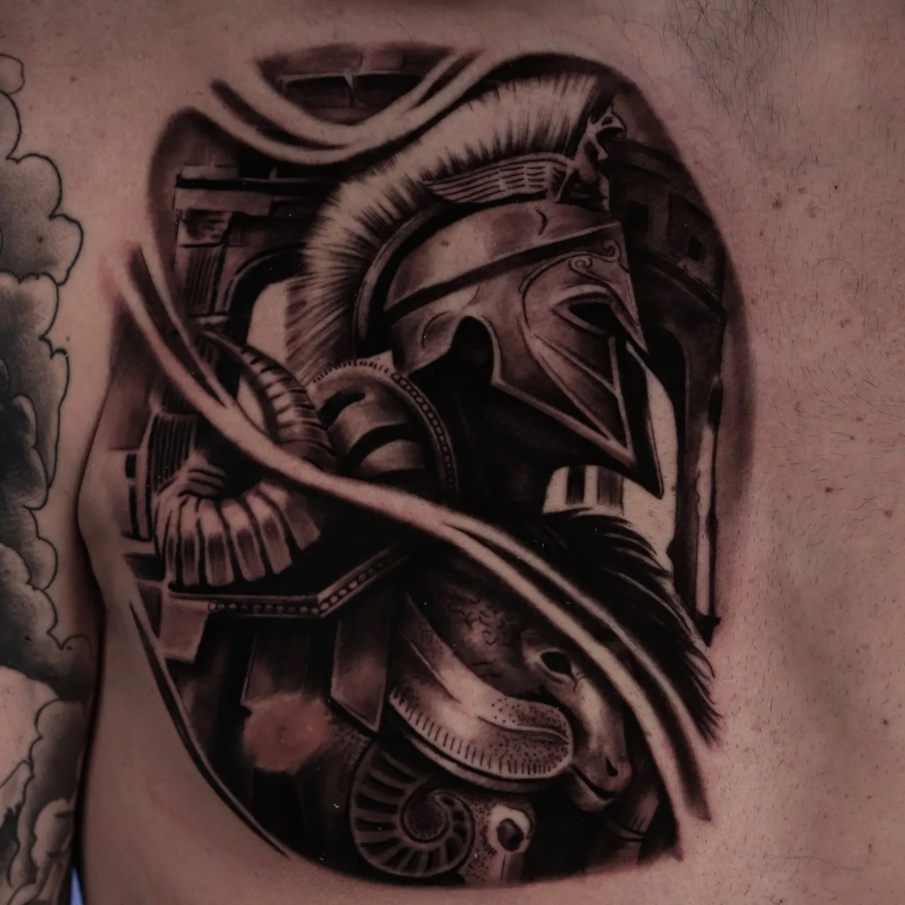 Tattoo by @tattoosbyxavier — black_and_grey, realism