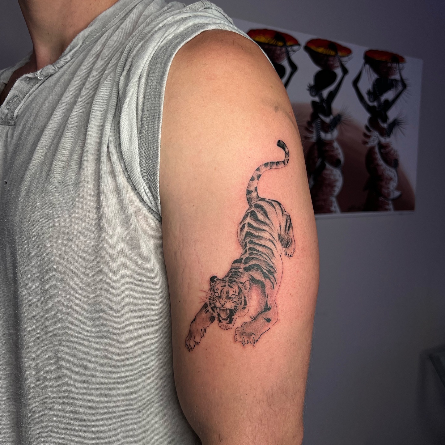 Tattoo by @ladyjutsu — black_and_grey