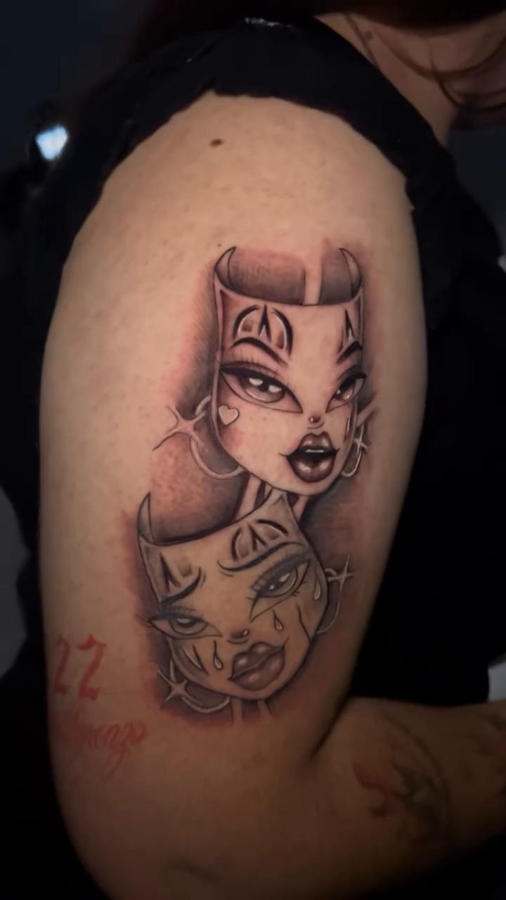 Tattoo by @payasoink402 — chicano, black_and_grey