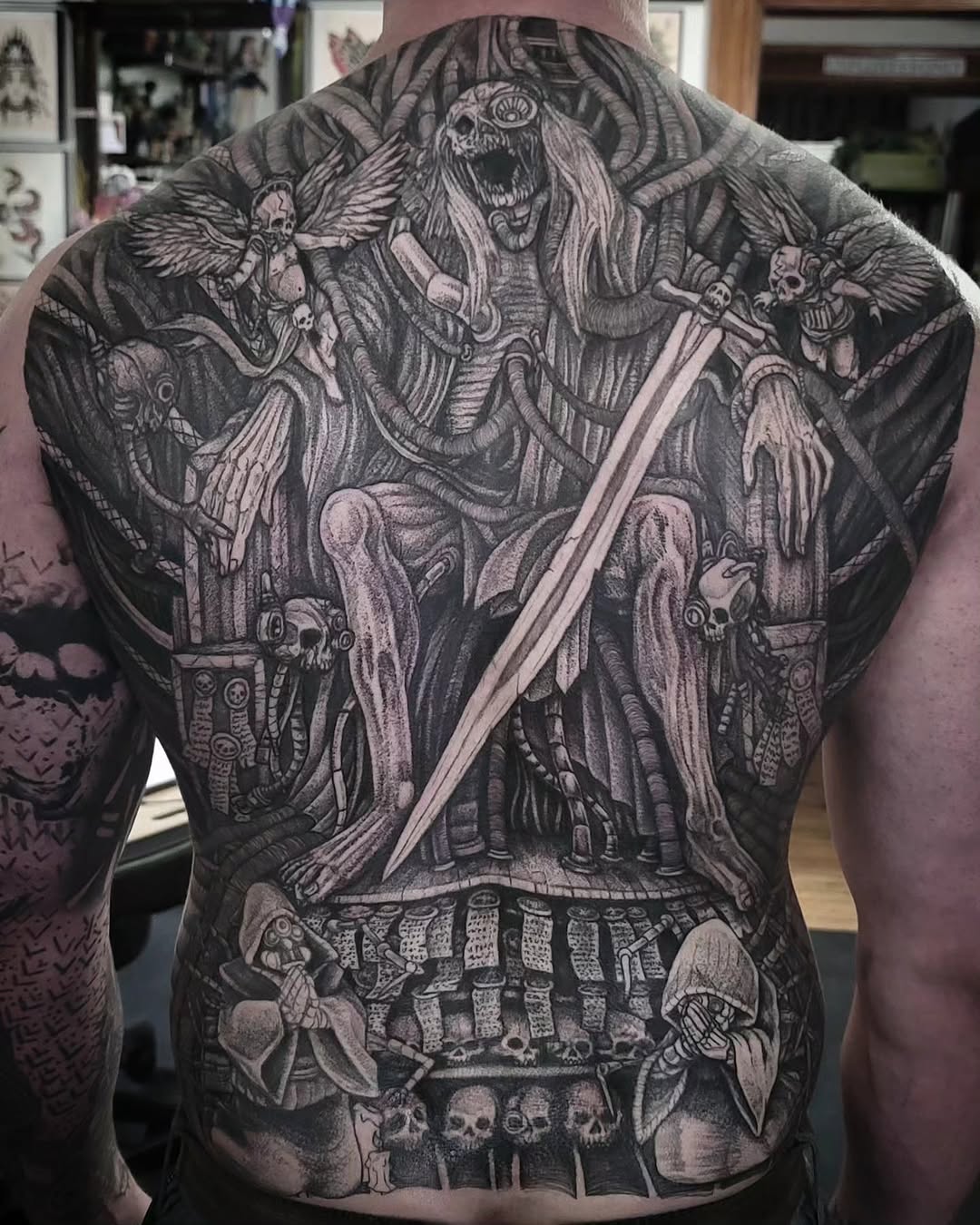 Tattoo by @el_tejon โ dark_realism, blackwork