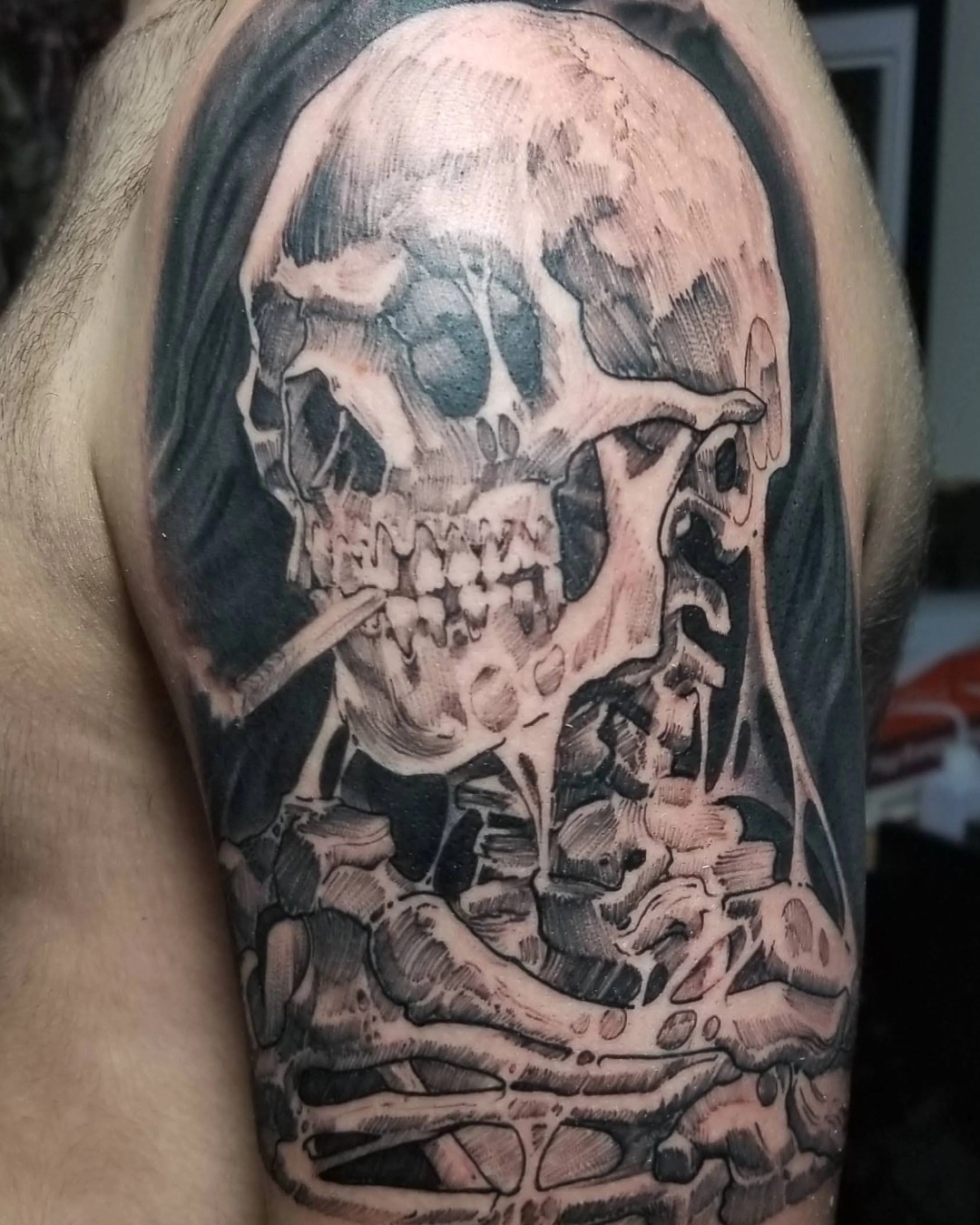 Tattoo by @rickrayne — realism, black_and_grey
