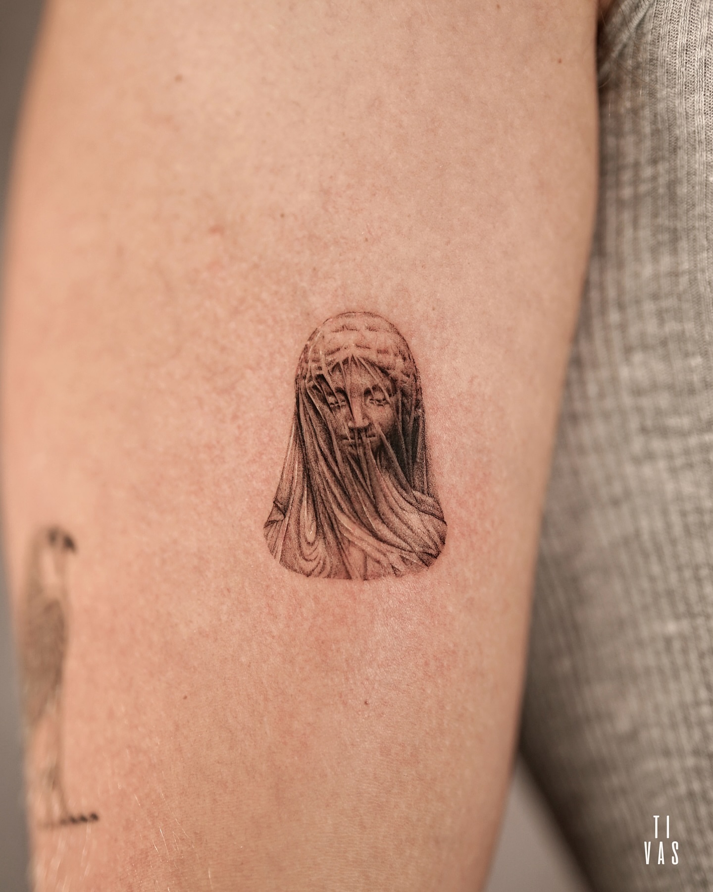 Tattoo by @tivas — black_and_grey