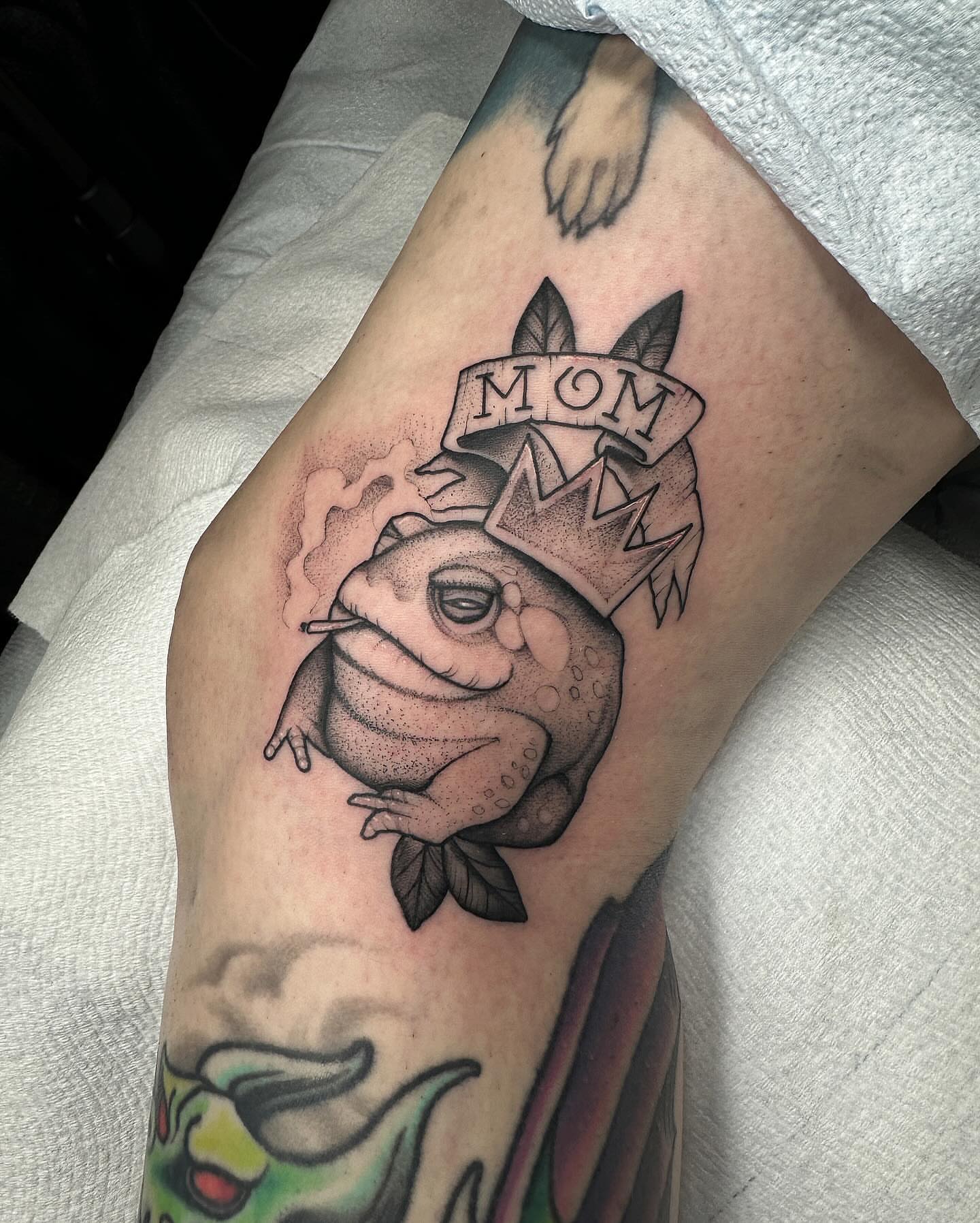Tattoo by @feraleyes — dotwork