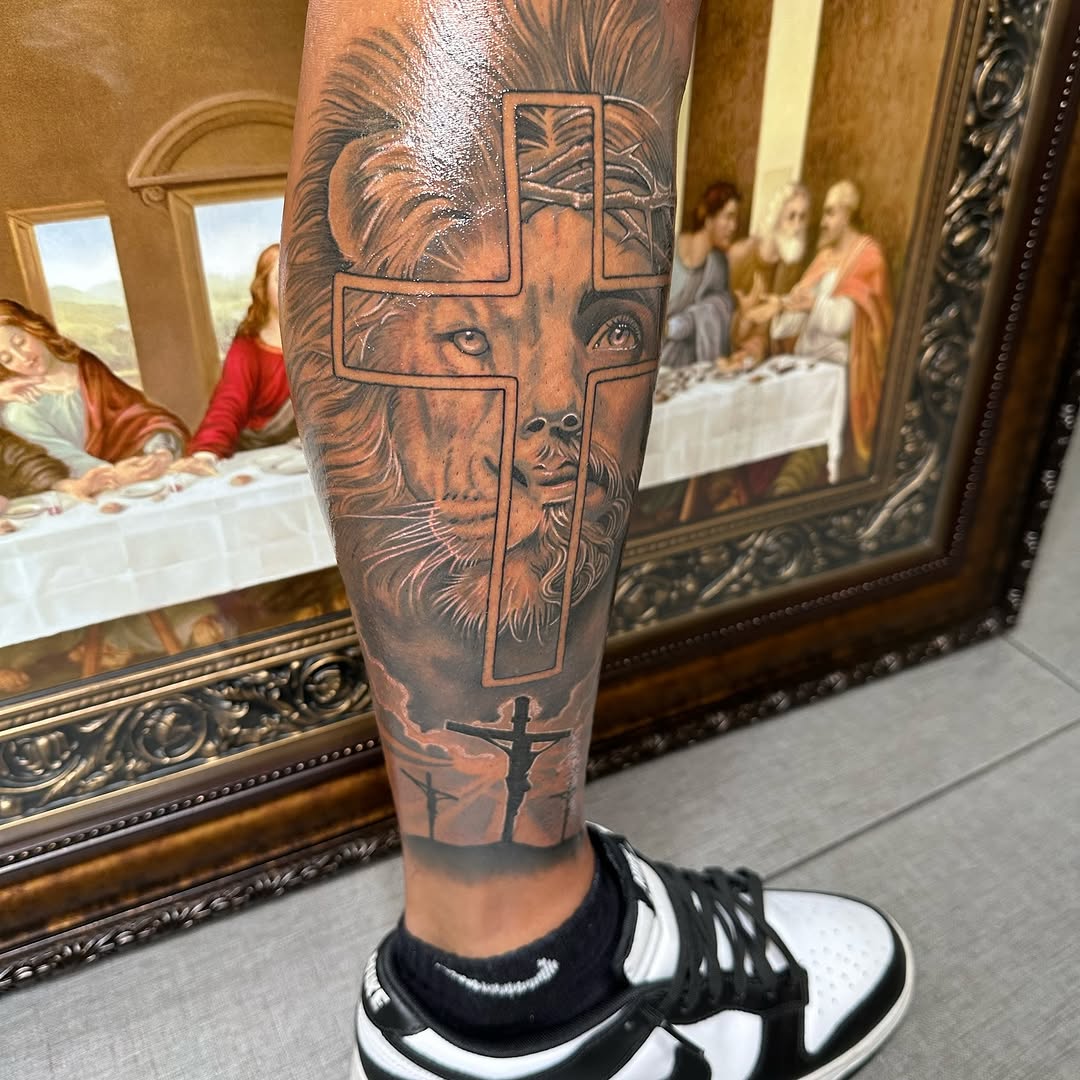 Tattoo by @omarrodrigueztattoo — realism, black_and_grey
