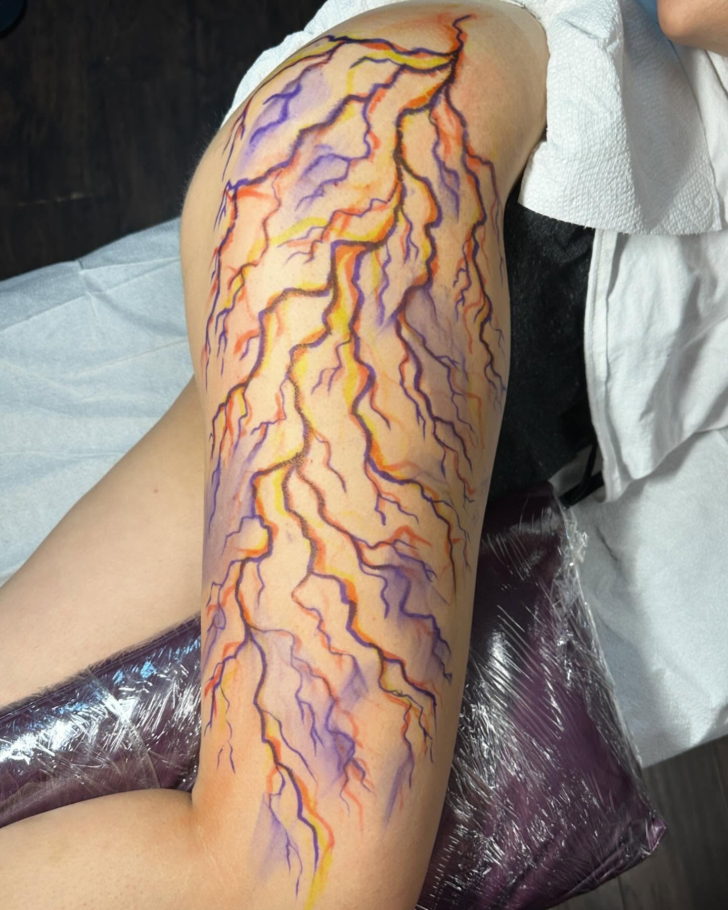 Tattoo by @madwashtattoos — watercolor