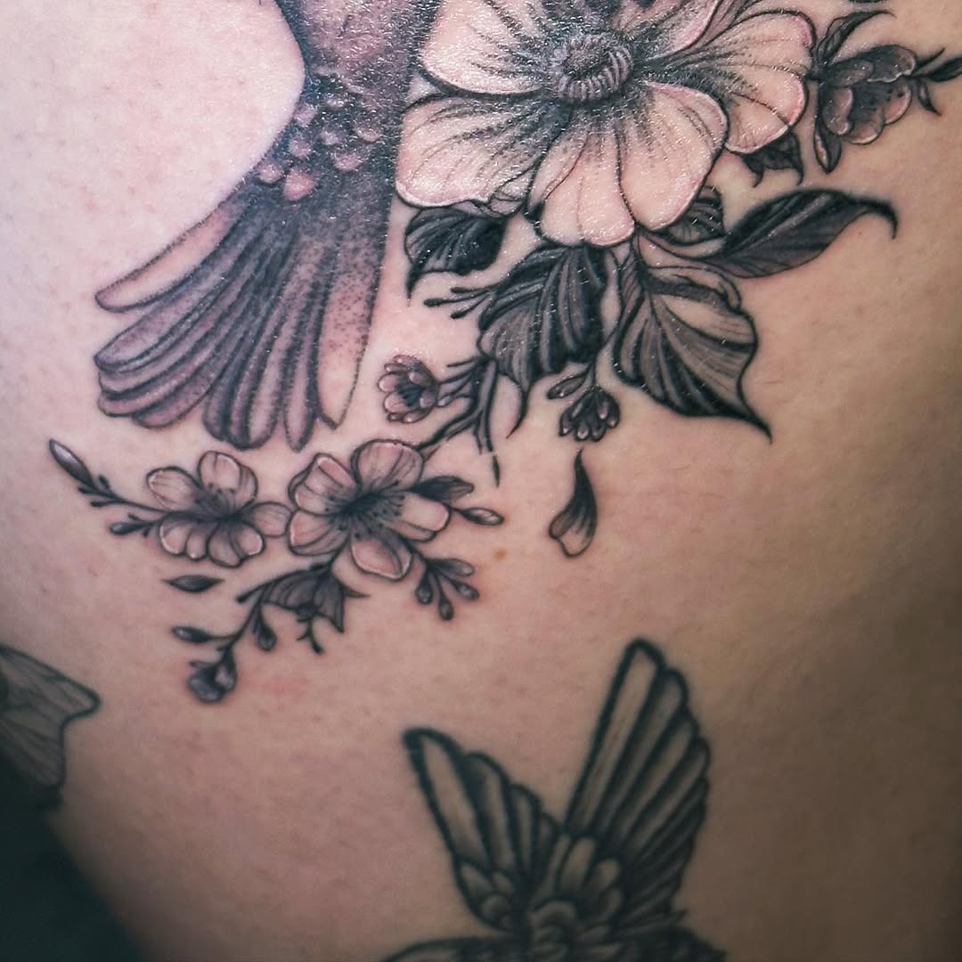 Tattoo by @fkkingwickedtattoos — fine_line, black_and_grey