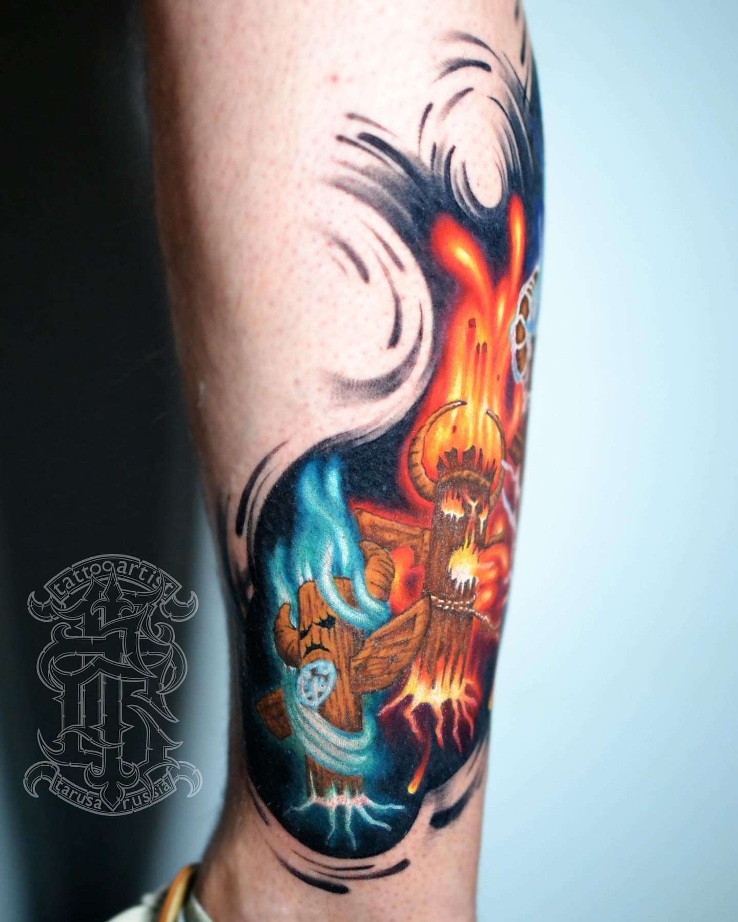 Tattoo by @chemodanov11 — neo_traditional, dotwork