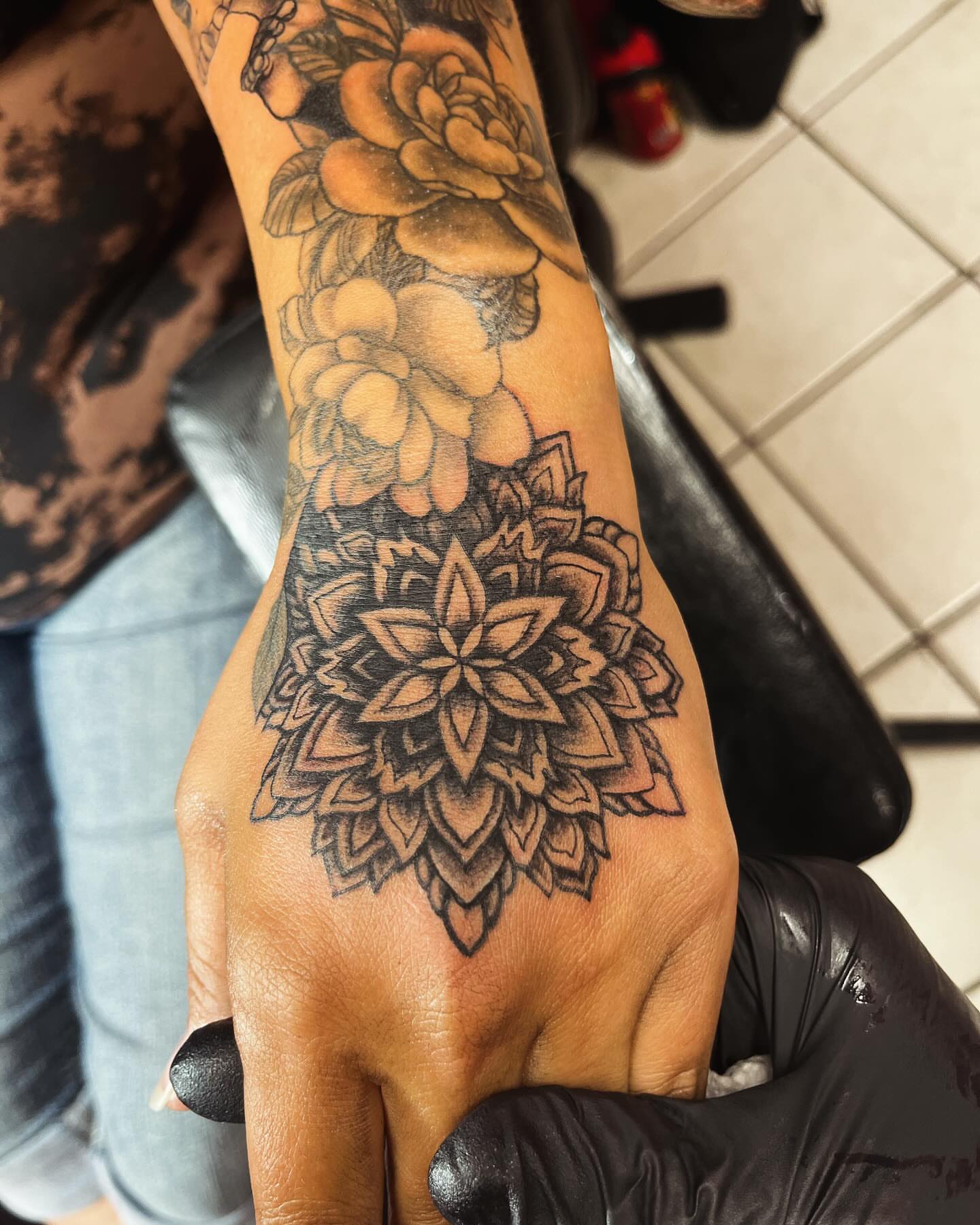 Tattoo by @gauge.creations — black_and_grey, geometric
