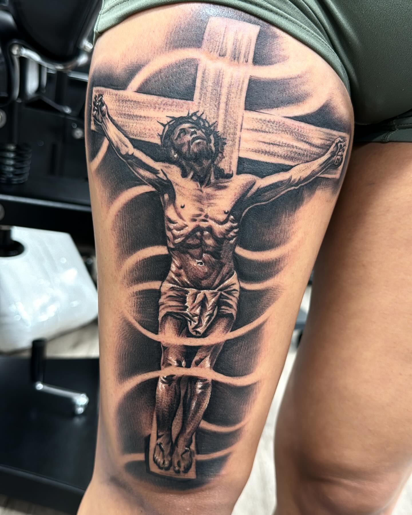 Tattoo by @eksoe_ — realism, black_and_grey