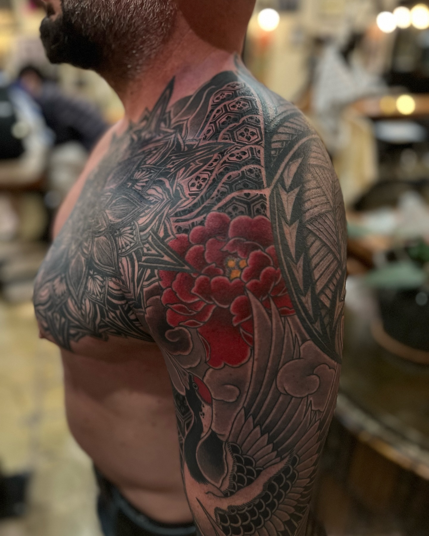 Tattoo by @chuntattoo — japanese_irezumi, black_and_grey