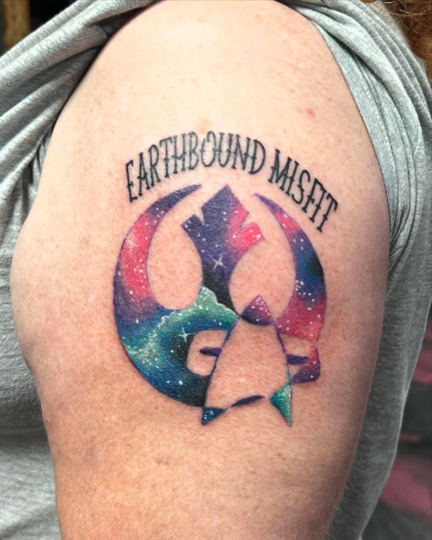 Tattoo by @relentlesley83 — geometric, watercolor