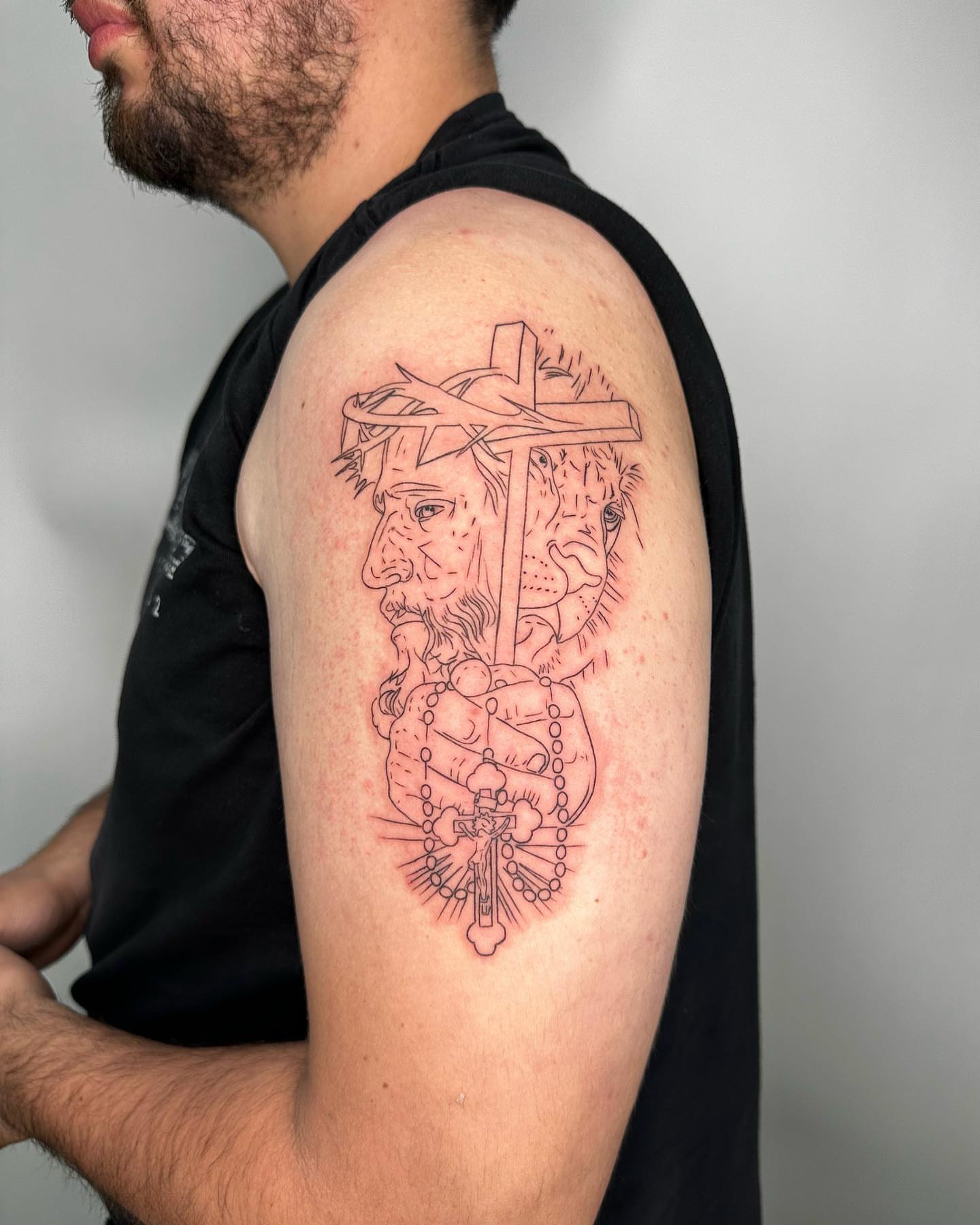 Tattoo by @kphaninks โ black_and_grey