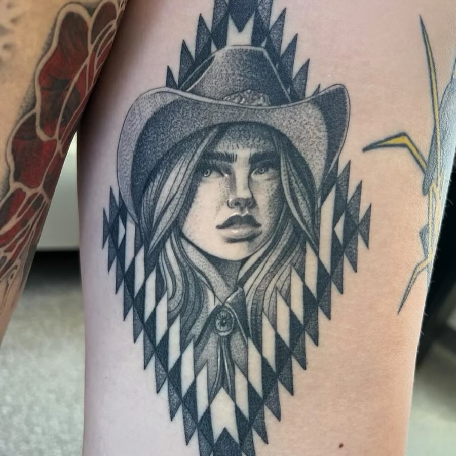 Tattoo by @deirdreaikin — black_and_grey, geometric