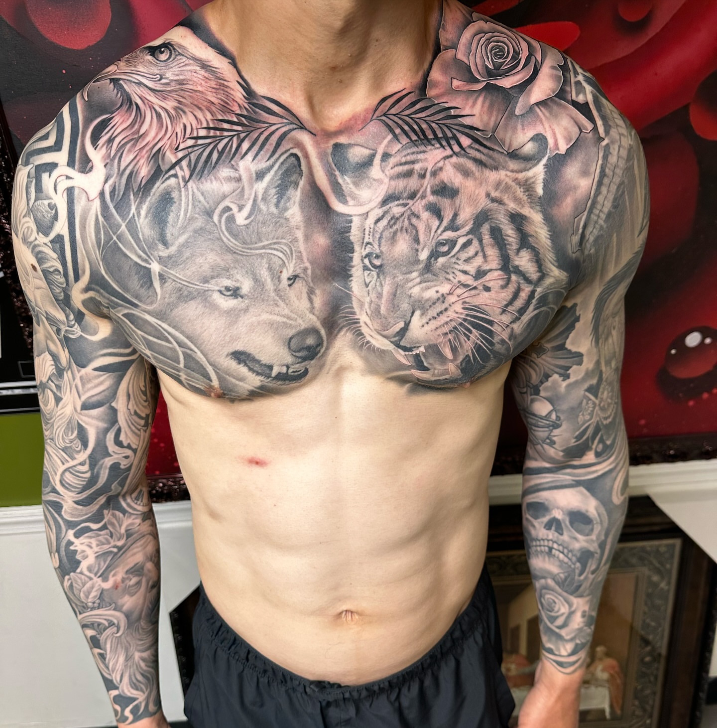 Tattoo by @omarrodrigueztattoo — realism, black_and_grey
