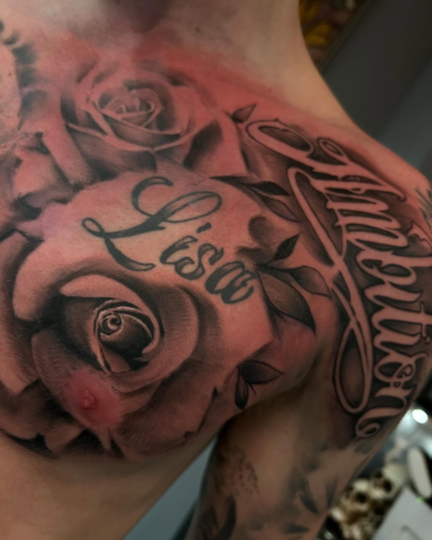 Tattoo by @inkgraved_arts — realism, black_and_grey
