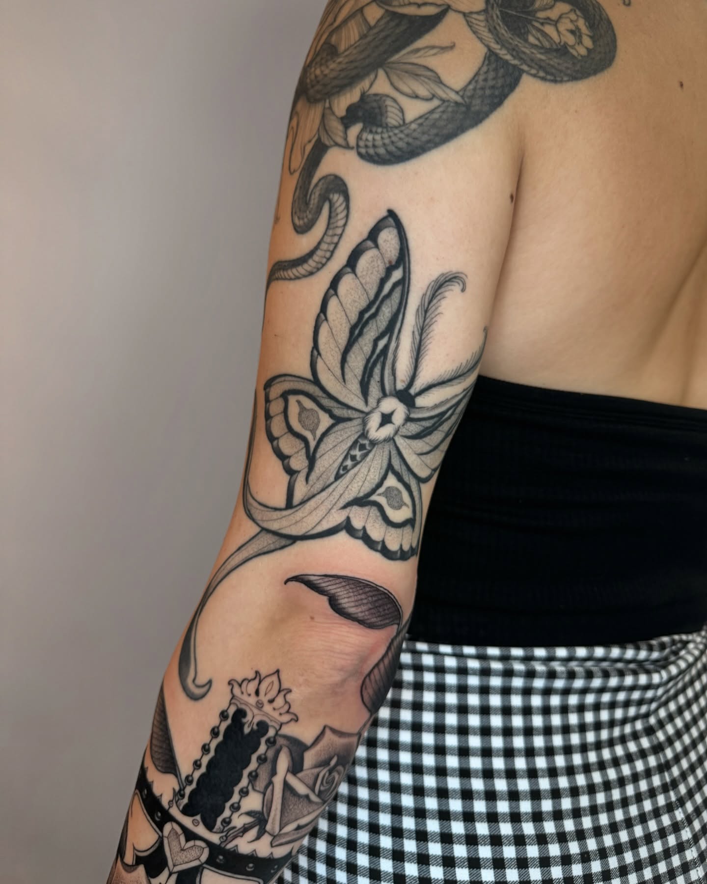 Tattoo by @robbiepina — american_traditional, black_and_grey