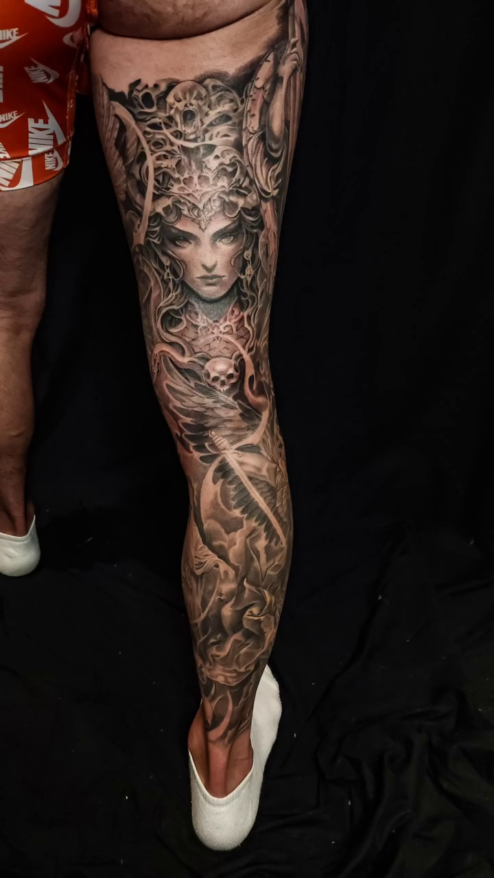 Tattoo by @artofsteve — black_and_grey, realism
