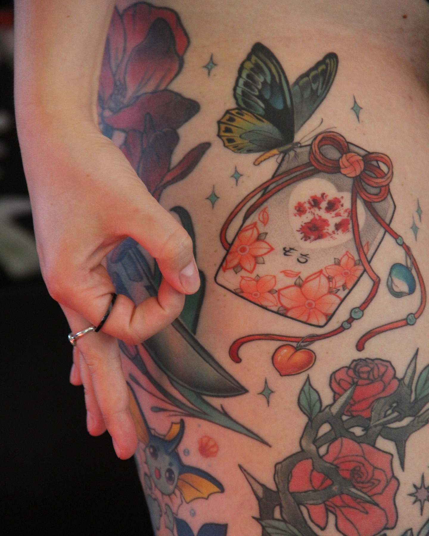 Tattoo by @annineva — american_traditional, dotwork