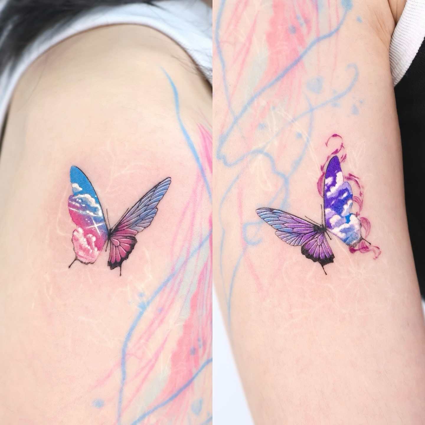 Tattoo by @xrou_tattoo — watercolor