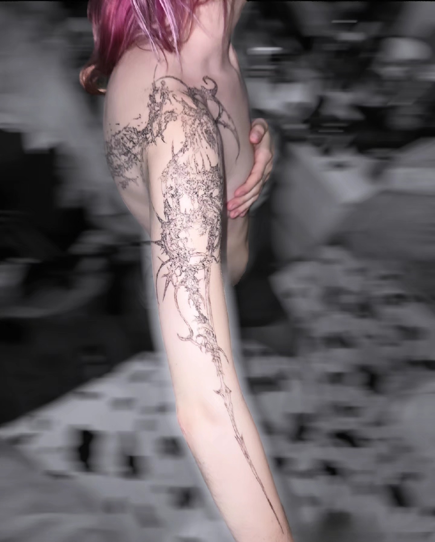 Abstract design dotwork tattoo on the forearm by Branded ꪉꪗ Brandon ∴ b.liew ∴ Tattoo ∴ NYC