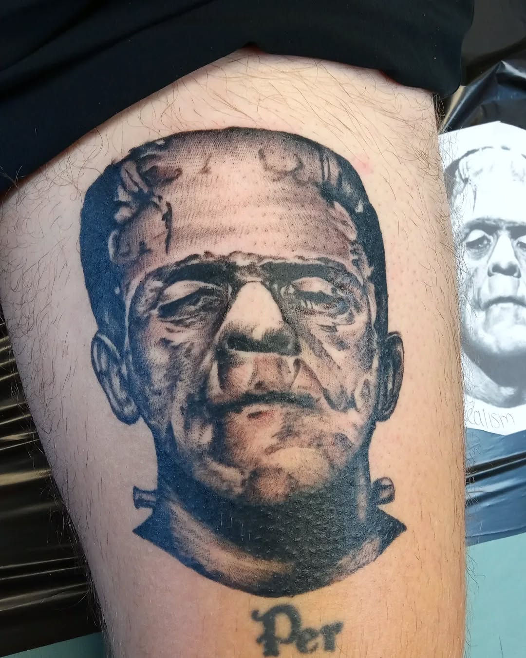 Tattoo by @wildwitchcraft — realism, black_and_grey