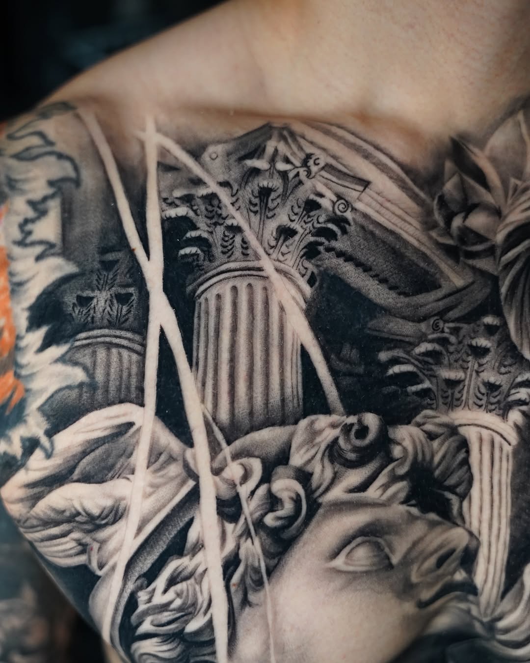 Tattoo by @heavyhitterbam — realism, black_and_grey