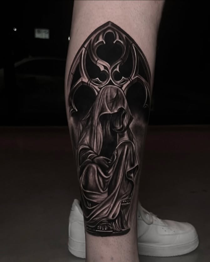 Tattoo by @blakeferonetattoo β black_and_grey, dark_realism