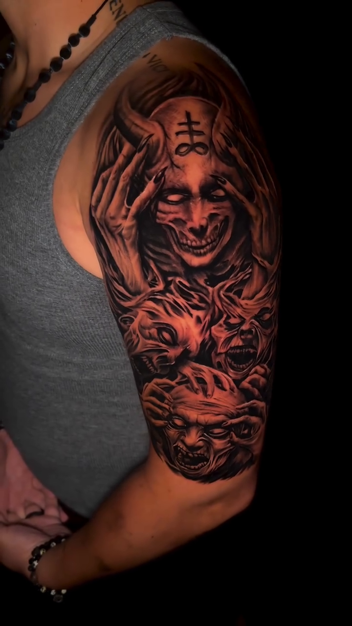 Tattoo by @igor.blackrhino — dark_realism, black_and_grey
