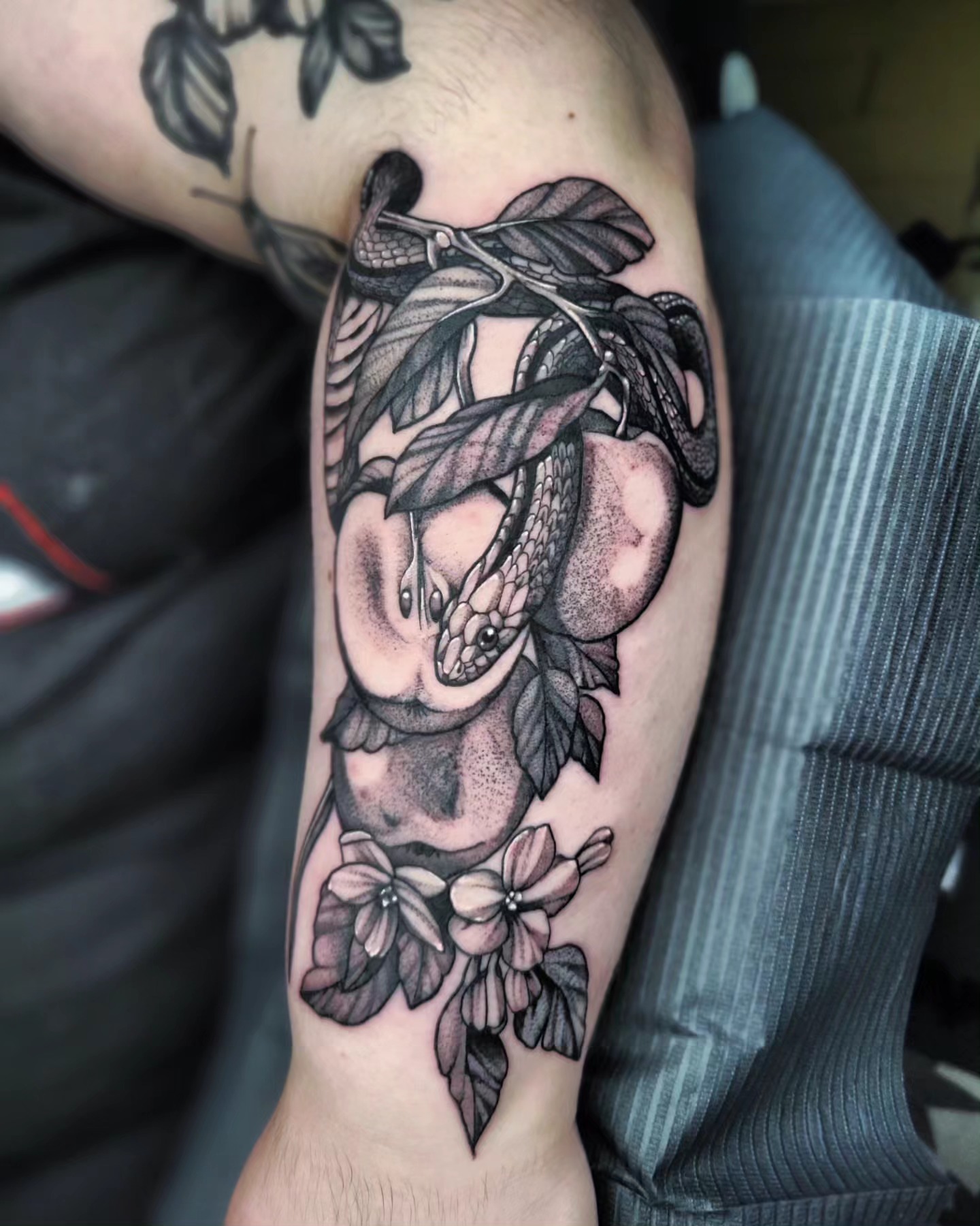 Tattoo by @brightboneink — black_and_grey, realism