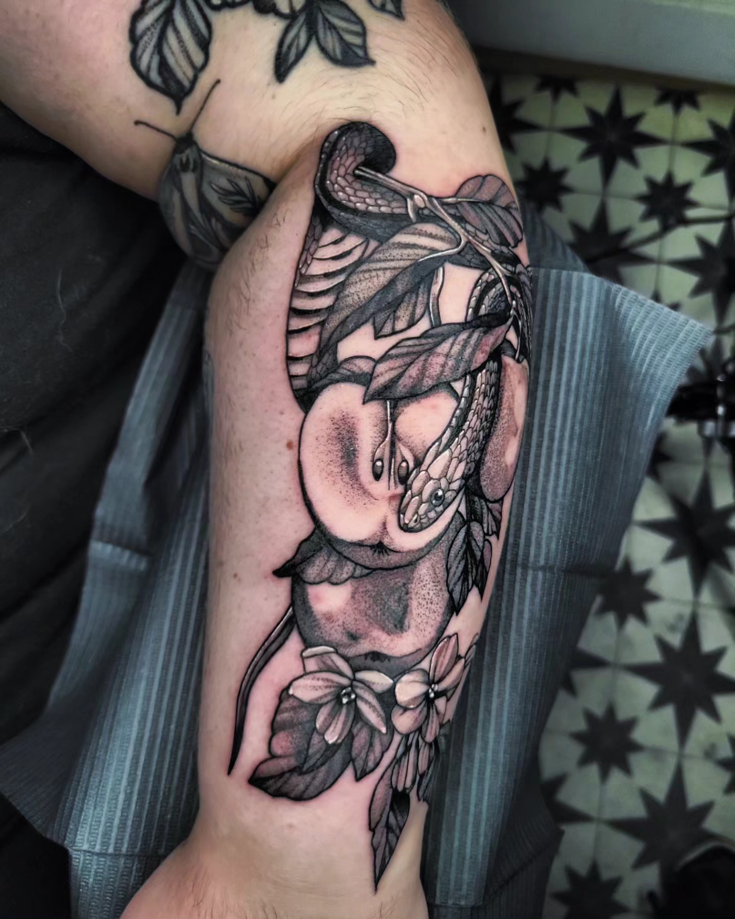 Tattoo by @brightboneink — black_and_grey, realism