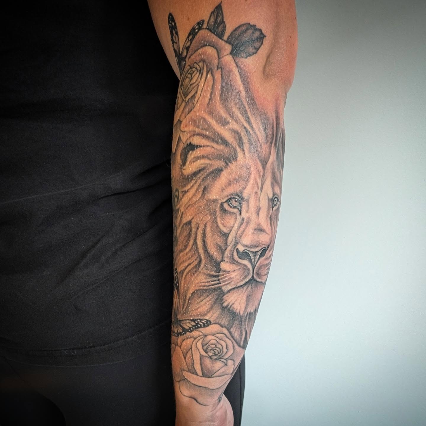 Tattoo by @cabinfevertattoo — black_and_grey, realism