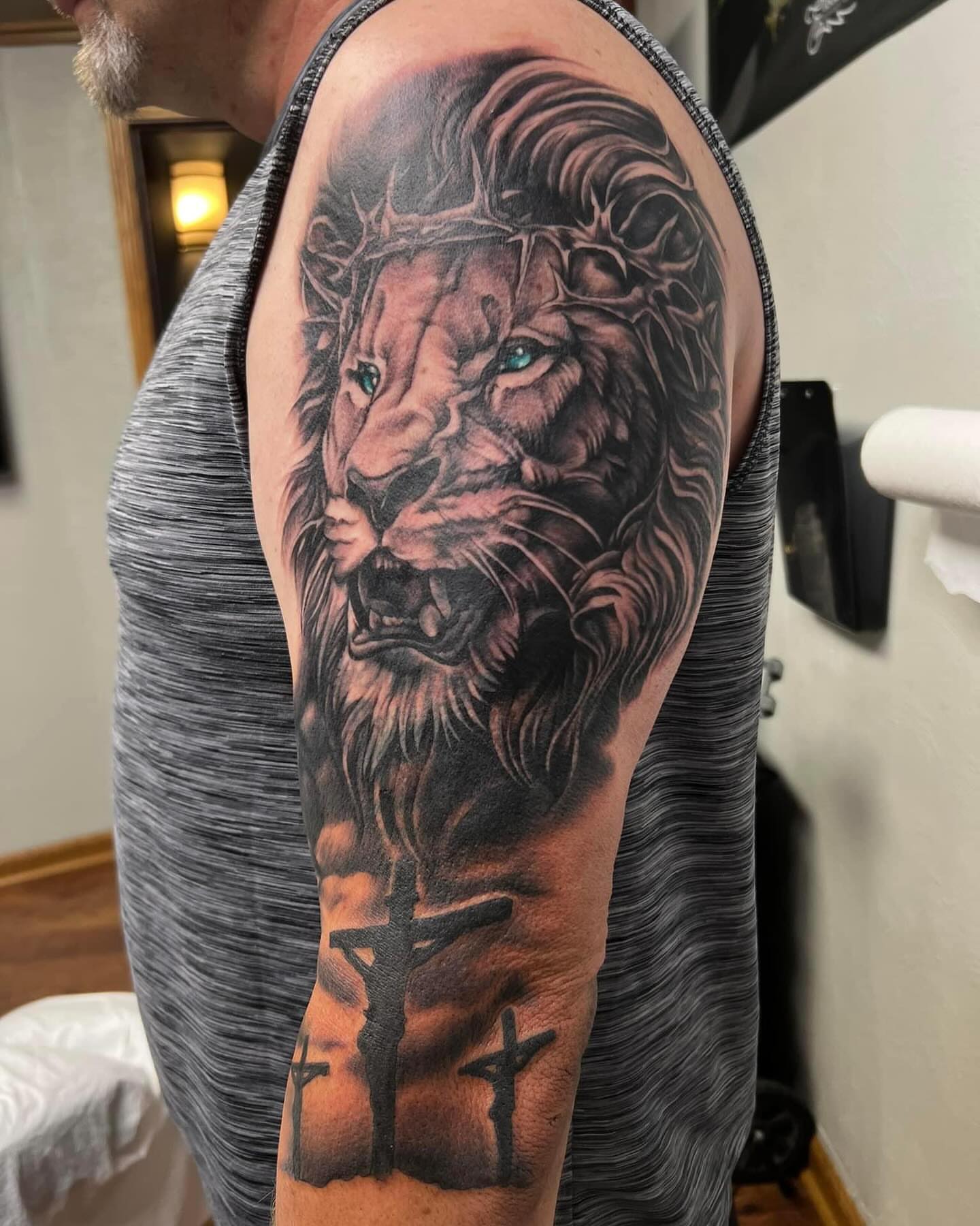 Tattoo by @tattoosbywoody — black_and_grey, realism