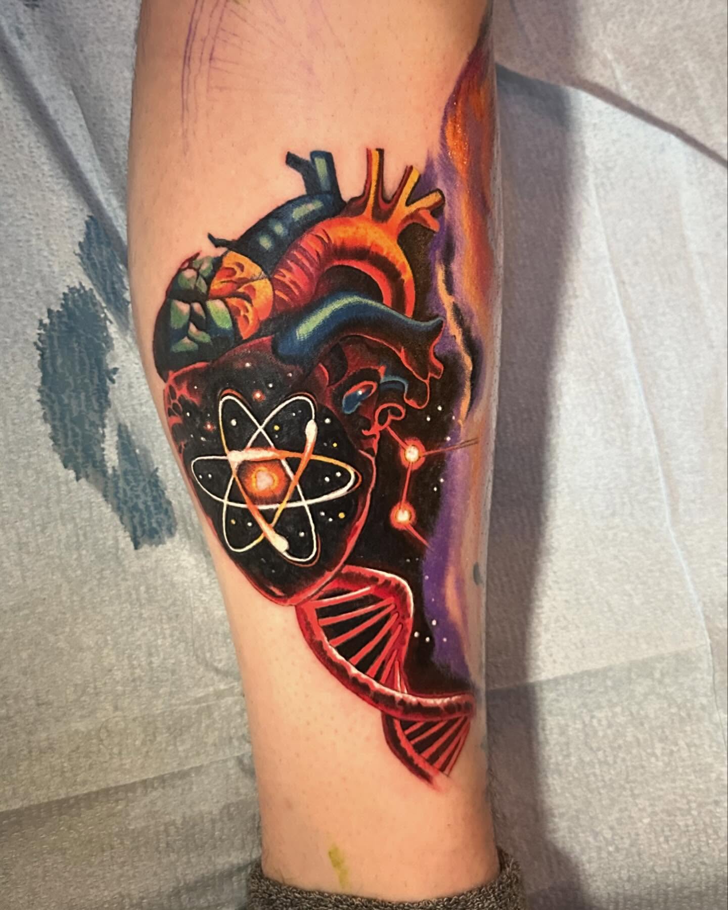 Tattoo by @mikey_ruck — realism, geometric