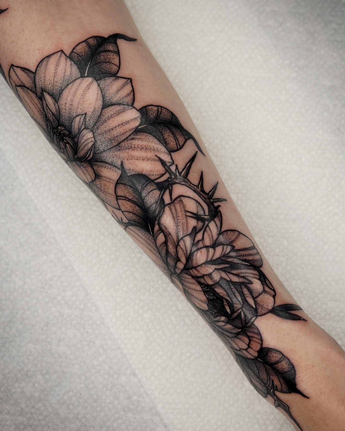 Tattoo by @doomedtattoo — black_and_grey