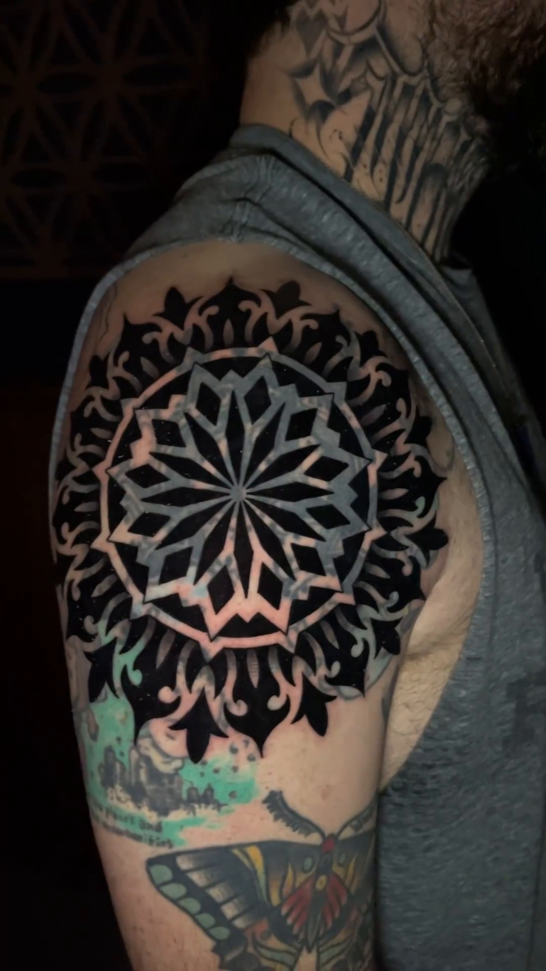 Mandala geometric tattoo by Jason Call