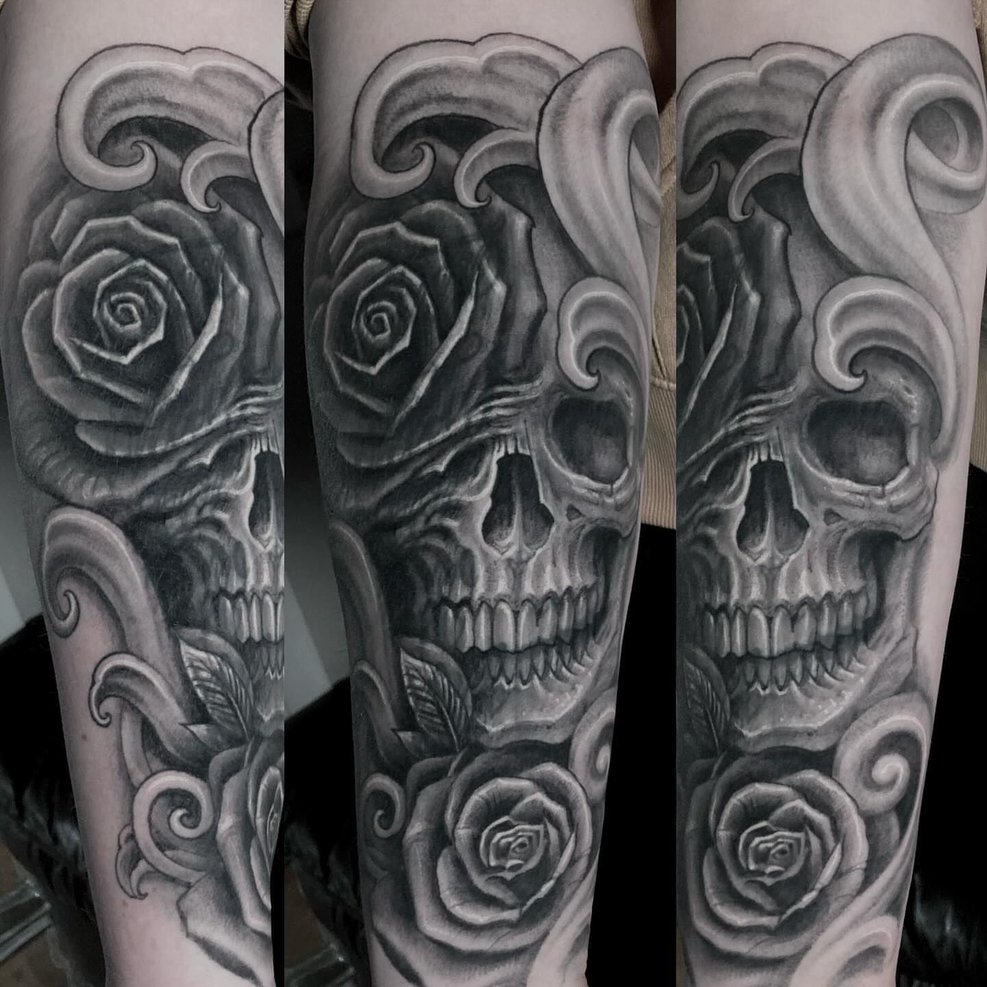 Tattoo by @jwheelwrighttattoos — black_and_grey, realism
