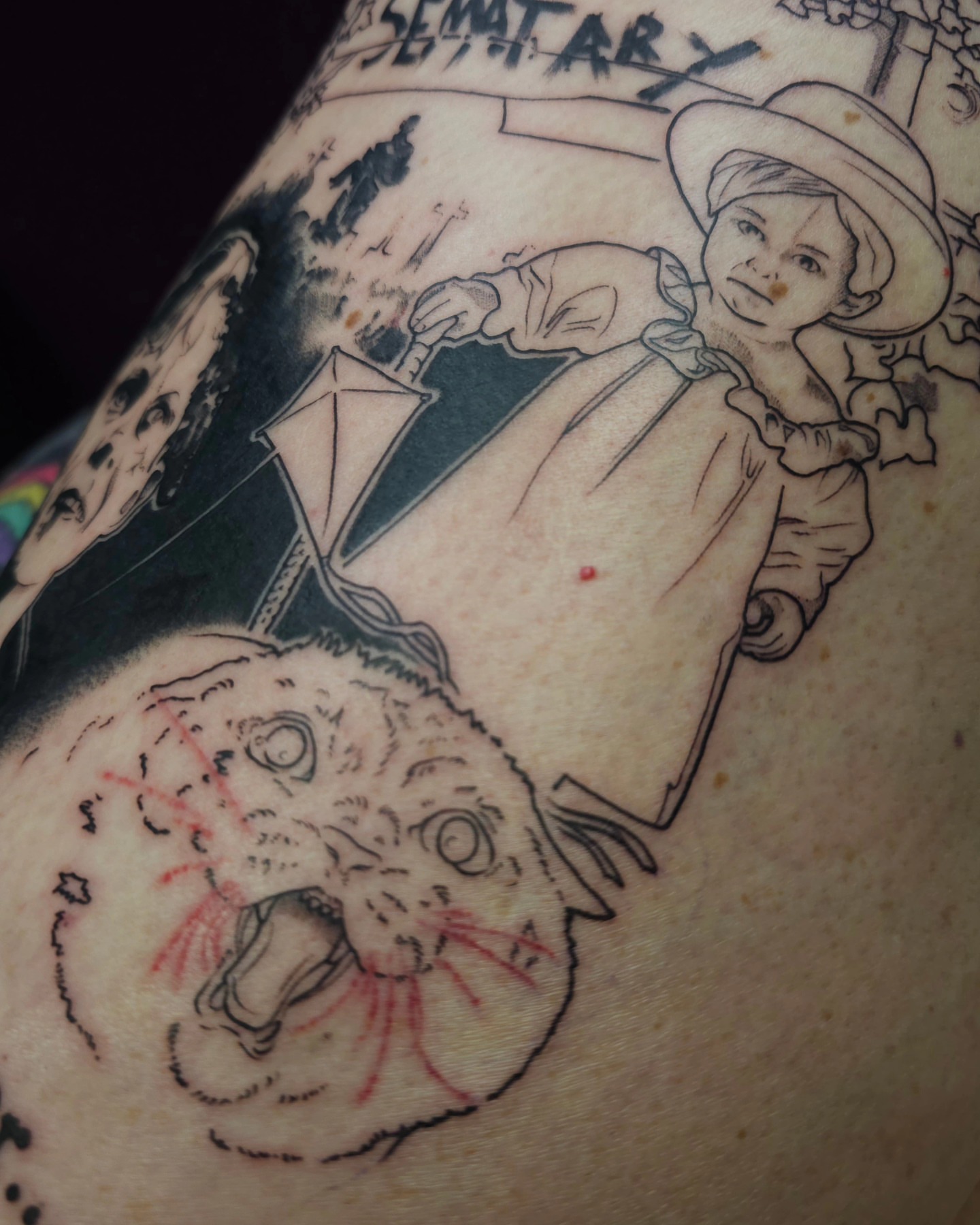 The Shining neo-traditional tattoo on the forearm by Nikki 💀🌿