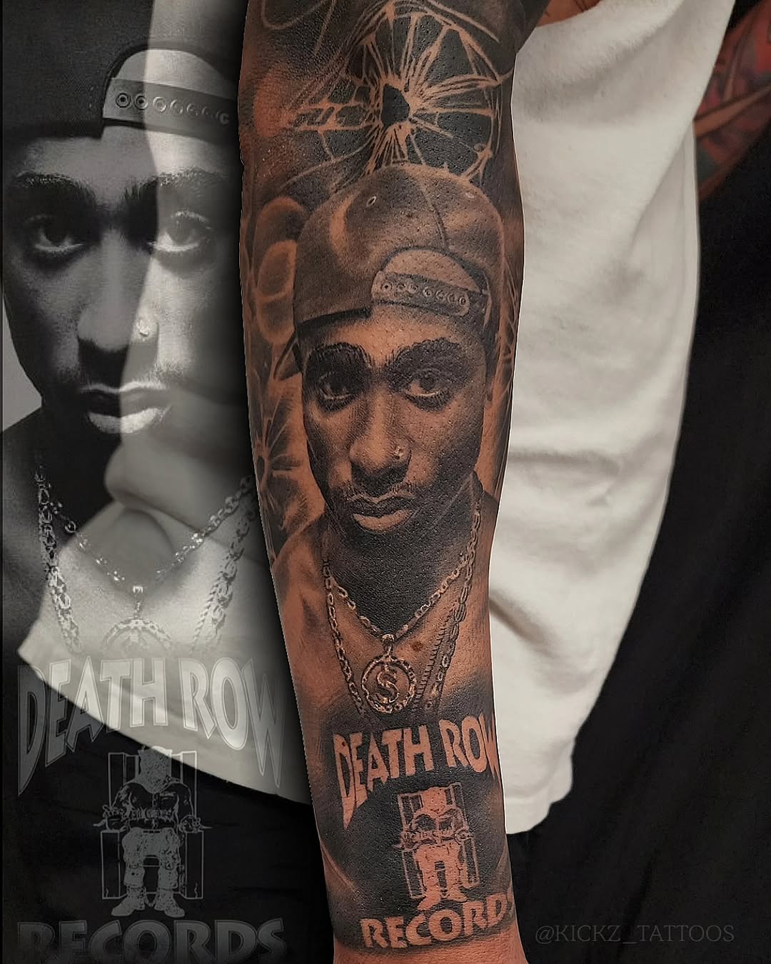 Tattoo by @kickz_tattoos — realism, black_and_grey