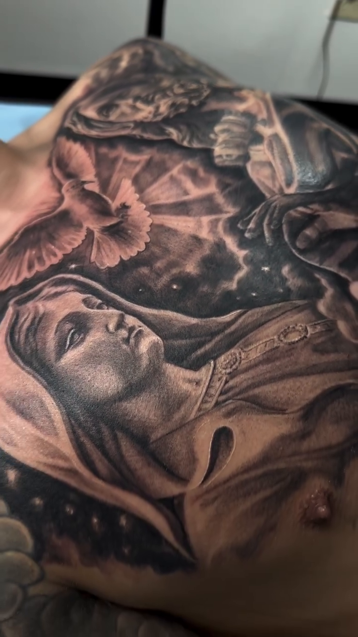 Tattoo by @tovar_tattoos — black_and_grey, realism